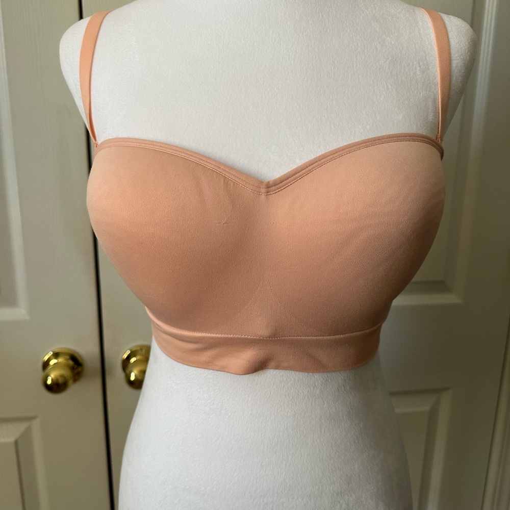 Gillian & O’Malley Bandeau Bra, removable straps, Large, NEW
